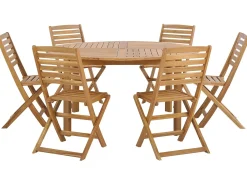 New Beliani Set da pranzo da giardino 6 posti TOLVE Legno d'acacia Marrone