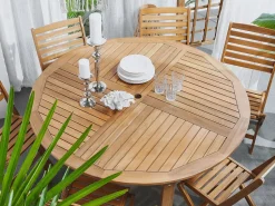 New Beliani Set da pranzo da giardino 6 posti TOLVE Legno d'acacia Marrone