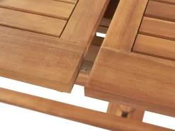Clearance Beliani Set da pranzo da giardino 6 posti JAVA con cuscini Legno d'acacia Grigio grafite Grigio Marrone