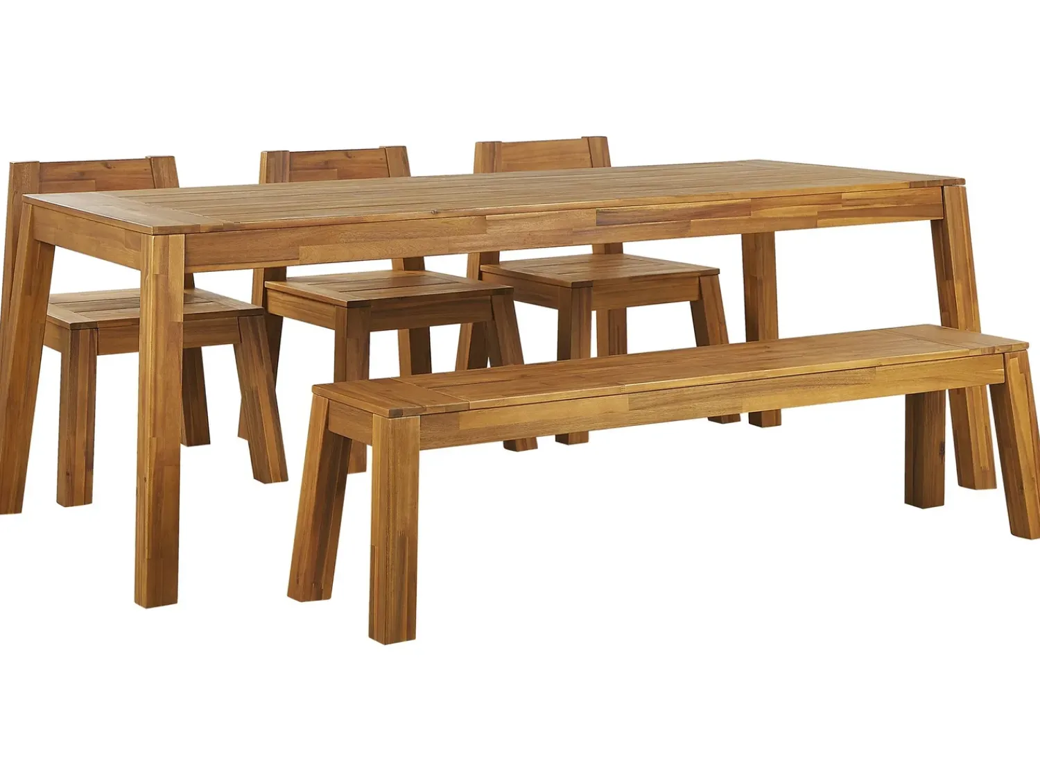 Hot Beliani Set da pranzo da giardino 6 posti LIVORNO Legno d'acacia Marrone