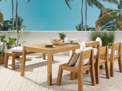 Hot Beliani Set da pranzo da giardino 6 posti LIVORNO Legno d'acacia Marrone