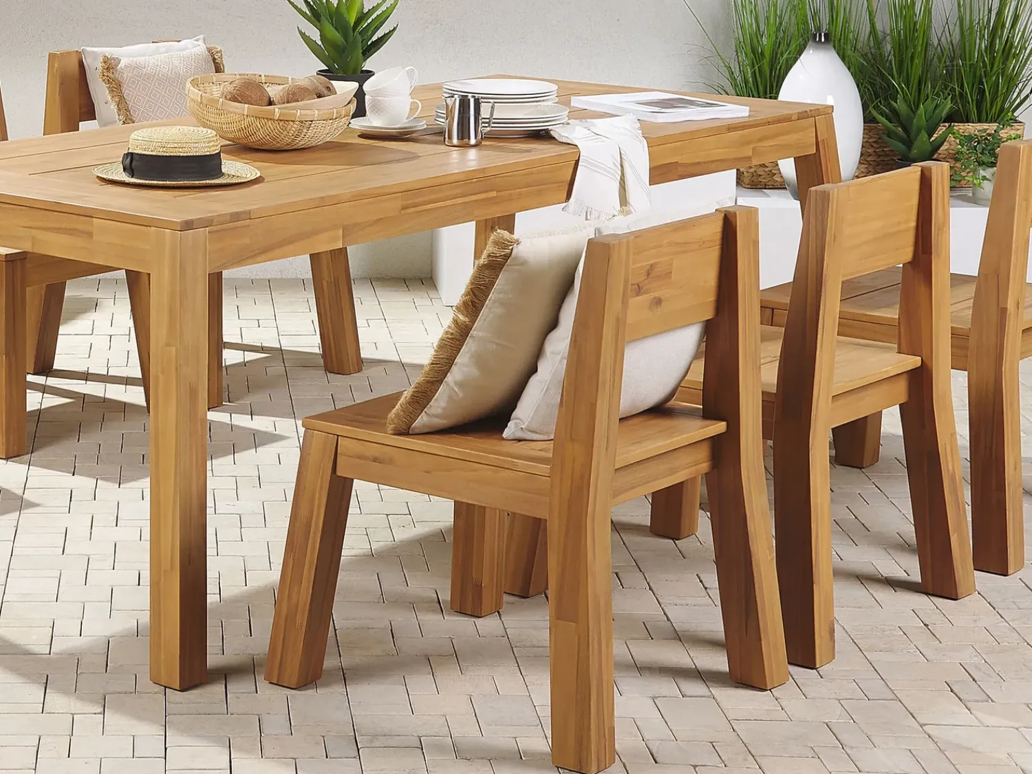 Online Beliani Set da pranzo da giardino 6 posti LIVORNO Legno d'acacia Marrone