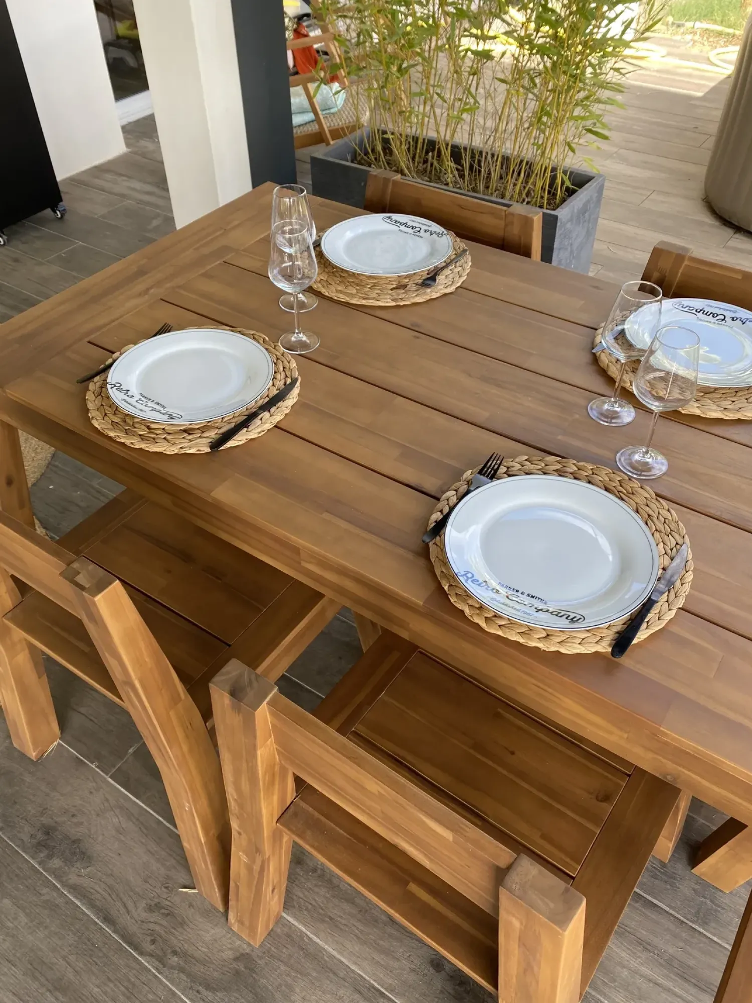Online Beliani Set da pranzo da giardino 6 posti LIVORNO Legno d'acacia Marrone