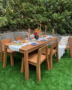 Online Beliani Set da pranzo da giardino 6 posti LIVORNO Legno d'acacia Marrone