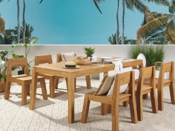 Online Beliani Set da pranzo da giardino 6 posti LIVORNO Legno d'acacia Marrone