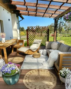 Online Beliani Set da pranzo da giardino 6 posti LIVORNO Legno d'acacia Marrone