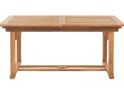 Best Beliani Set da pranzo da giardino 6 posti JAVA con cuscini Legno d'acacia Tortora Grigio Marrone