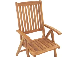Best Beliani Set da pranzo da giardino 6 posti JAVA con cuscini Legno d'acacia Tortora Grigio Marrone
