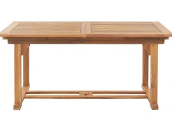 New Beliani Set da pranzo da giardino 6 posti JAVA con cuscini Legno d'acacia Blu Blu Marrone