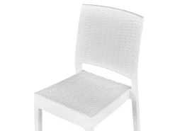 Beliani Set da pranzo da giardino 4 posti FOSSANO Bianco