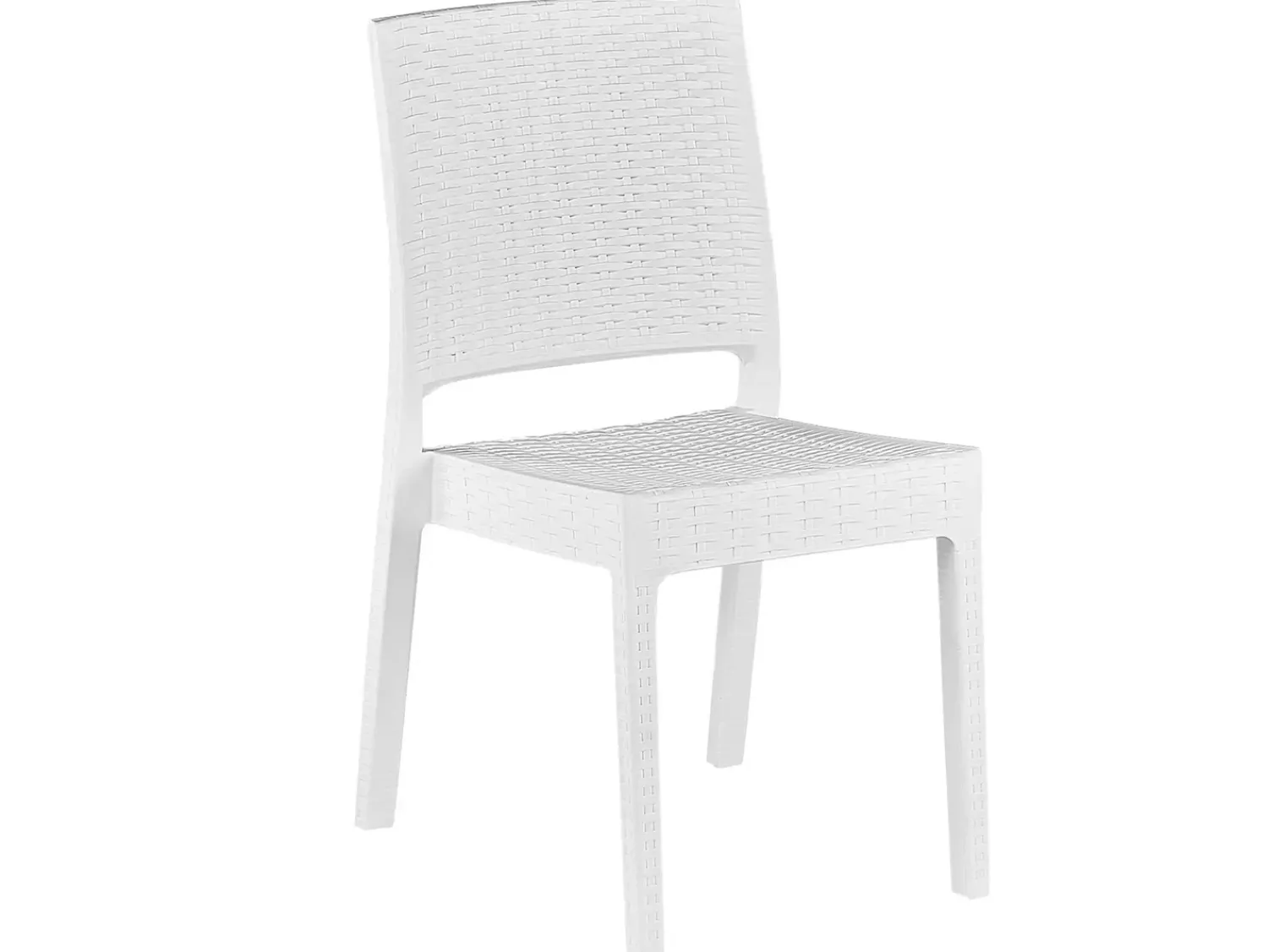 Beliani Set da pranzo da giardino 4 posti FOSSANO Bianco