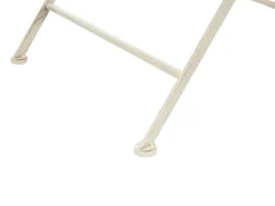 Outlet Beliani Set da pranzo da giardino 4 posti BIVIO Pieghevole Metallo sporco Bianco