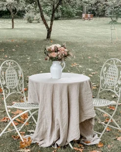 Outlet Beliani Set da pranzo da giardino 4 posti BIVIO Pieghevole Metallo sporco Bianco
