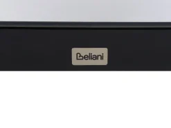 Hot Beliani Set da pranzo da giardino 4 posti CANETTO con cuscini Metallo Nero Marrone Nero