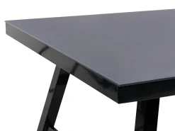 Hot Beliani Set da pranzo da giardino 4 posti CANETTO con cuscini Metallo Nero Marrone Nero