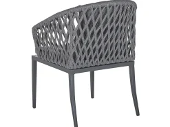 Clearance Beliani Set da pranzo da giardino 4 posti LIPARI con cuscini Metallo Grigio
