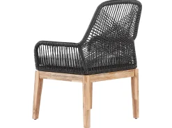 Sale Beliani Set da pranzo da giardino 6 posti OLBIA con cuscini Nero Grigio Marrone Nero