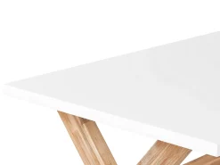 Clearance Beliani Set da pranzo da giardino 6 posti OLBIA con cuscini Beige Bianco Beige Marrone