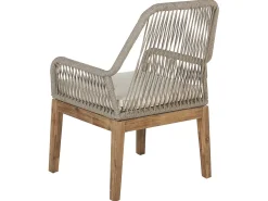 Clearance Beliani Set da pranzo da giardino 4 posti OLBIA con cuscini Cemento Beige Beige Marrone Grigio