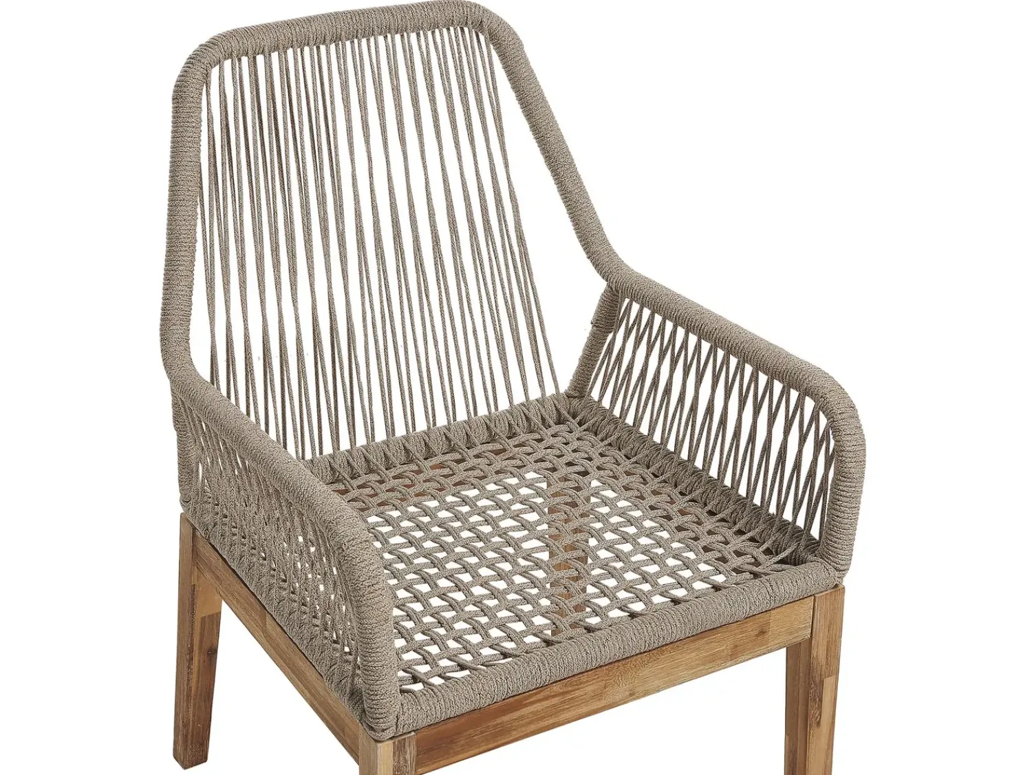 Clearance Beliani Set da pranzo da giardino 4 posti OLBIA con cuscini Cemento Beige Beige Marrone Grigio
