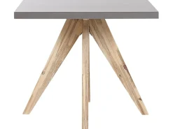 Clearance Beliani Set da pranzo da giardino 4 posti OLBIA con cuscini Cemento Beige Beige Marrone Grigio