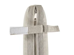 Discount Beliani Set da pranzo da giardino 4 posti CAVOLI con cuscini Metallo Beige Bianco Beige Marrone