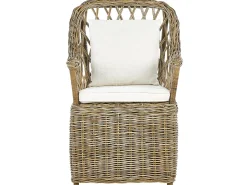 Online Beliani Set da pranzo da giardino 4 posti MAROS/OLBIA con cuscini Cemento Marrone chiaro Bianco Beige Naturale Marrone Grigio