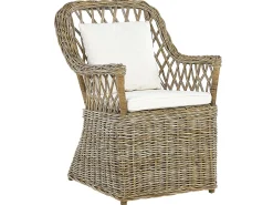 Discount Beliani Set da pranzo da giardino 6 posti MAROS/OLBIA con cuscini Cemento Marrone chiaro Bianco Beige Naturale Marrone Grigio