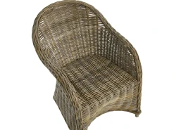 Sale Beliani Set da pranzo da giardino 4 posti SUSUA/OLBIA con cuscini Cemento Marrone chiaro Bianco Beige Naturale Marrone Grigio