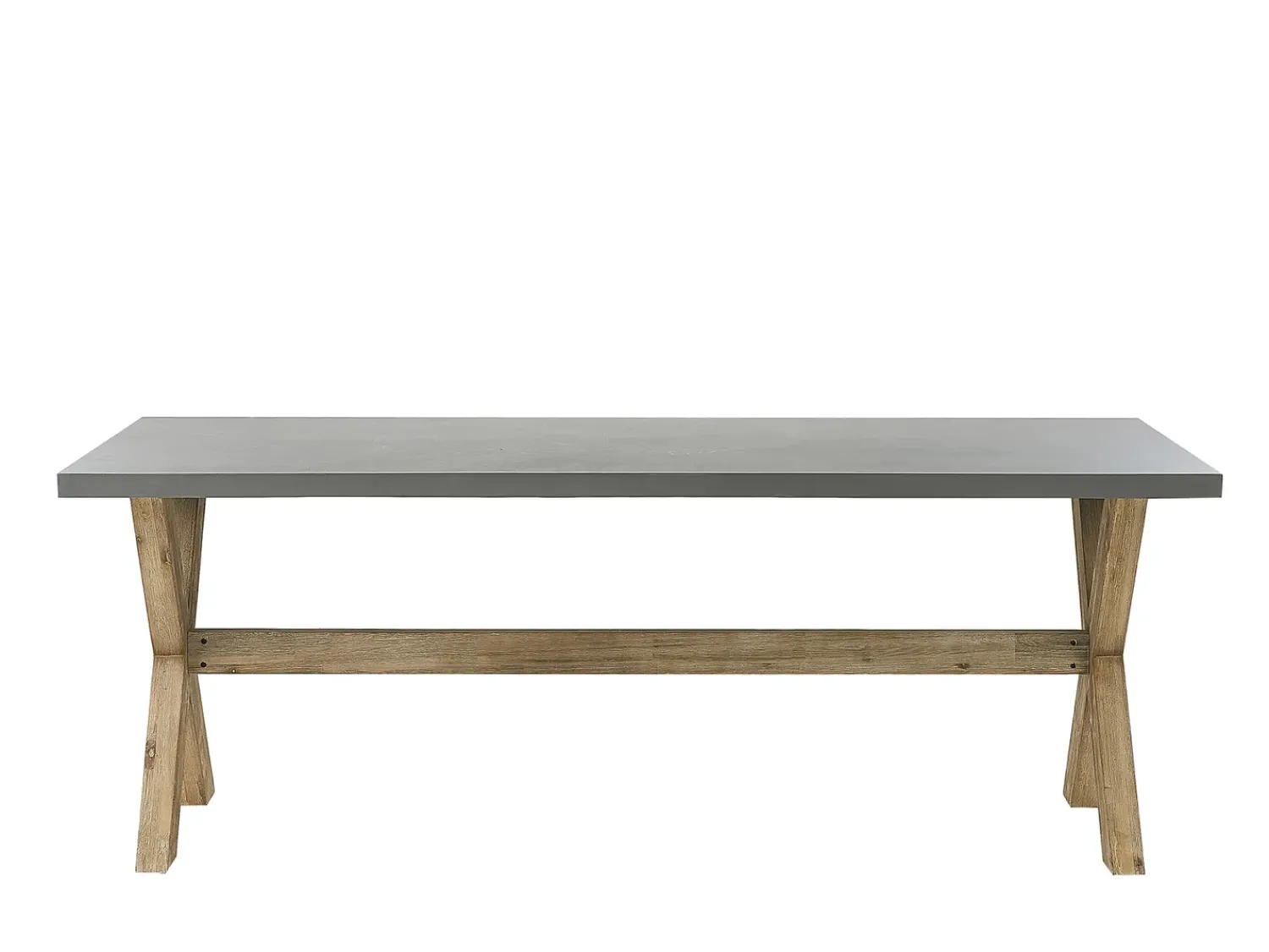 Online Beliani Set da pranzo da giardino 6 posti SUSUA/OLBIA con cuscini Cemento Marrone chiaro Bianco Beige Naturale Marrone Grigio
