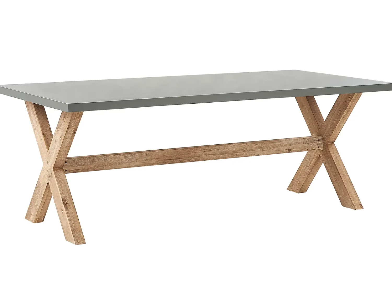 Online Beliani Set da pranzo da giardino 6 posti SUSUA/OLBIA con cuscini Cemento Marrone chiaro Bianco Beige Naturale Marrone Grigio