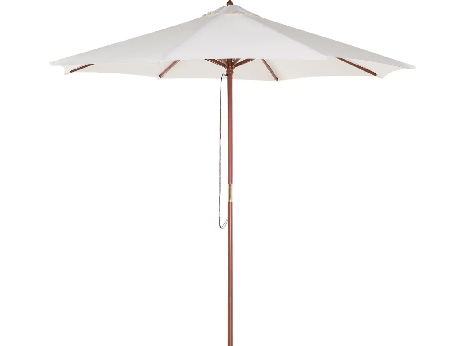 Hot Beliani Set da pranzo da giardino 6 posti TOLVE con Ombrellone (12 opzioni) Legno d'acacia Marrone Beige Marrone