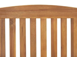 Best Beliani Set da pranzo da giardino 6 posti JAVA con Ombrellone (12 opzioni) Legno d'acacia Marrone chiaro Beige Marrone