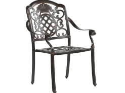 Online Beliani Set da pranzo da giardino 4 posti SALENTO con Ombrellone (16 opzioni) Metallo Marrone scuro Beige Marrone