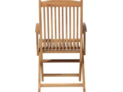 Hot Beliani Set da pranzo da giardino 6 posti MAUI con Ombrellone (12 opzioni) Legno d'acacia Marrone chiaro Beige Marrone