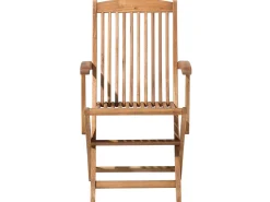 Hot Beliani Set da pranzo da giardino 6 posti MAUI con Ombrellone (12 opzioni) Legno d'acacia Marrone chiaro Beige Marrone