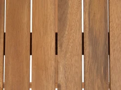 Hot Beliani Set da pranzo da giardino 6 posti MAUI con Ombrellone (12 opzioni) Legno d'acacia Marrone chiaro Beige Marrone