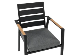 Hot Beliani Set da pranzo da giardino 6 posti VALCANETTO/TAVIANO Metallo Nero Grigio Marrone Nero
