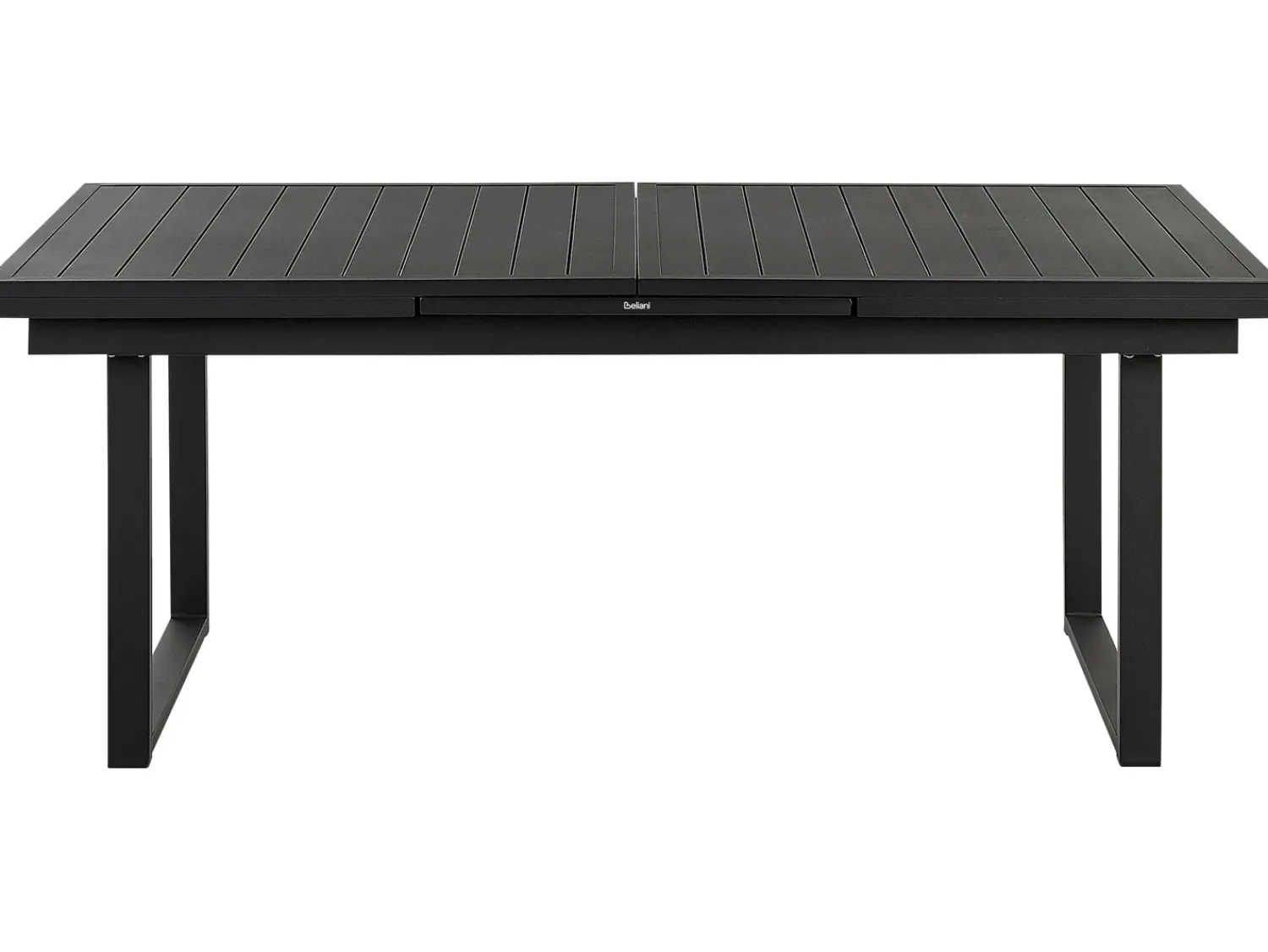 Best Beliani Set da pranzo da giardino 6 posti VALCANETTO/BUSSETO Metallo Nero Grigio Nero