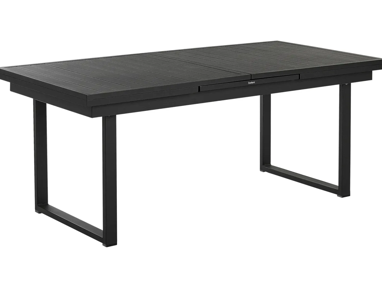 Best Beliani Set da pranzo da giardino 6 posti VALCANETTO/BUSSETO Metallo Nero Grigio Nero
