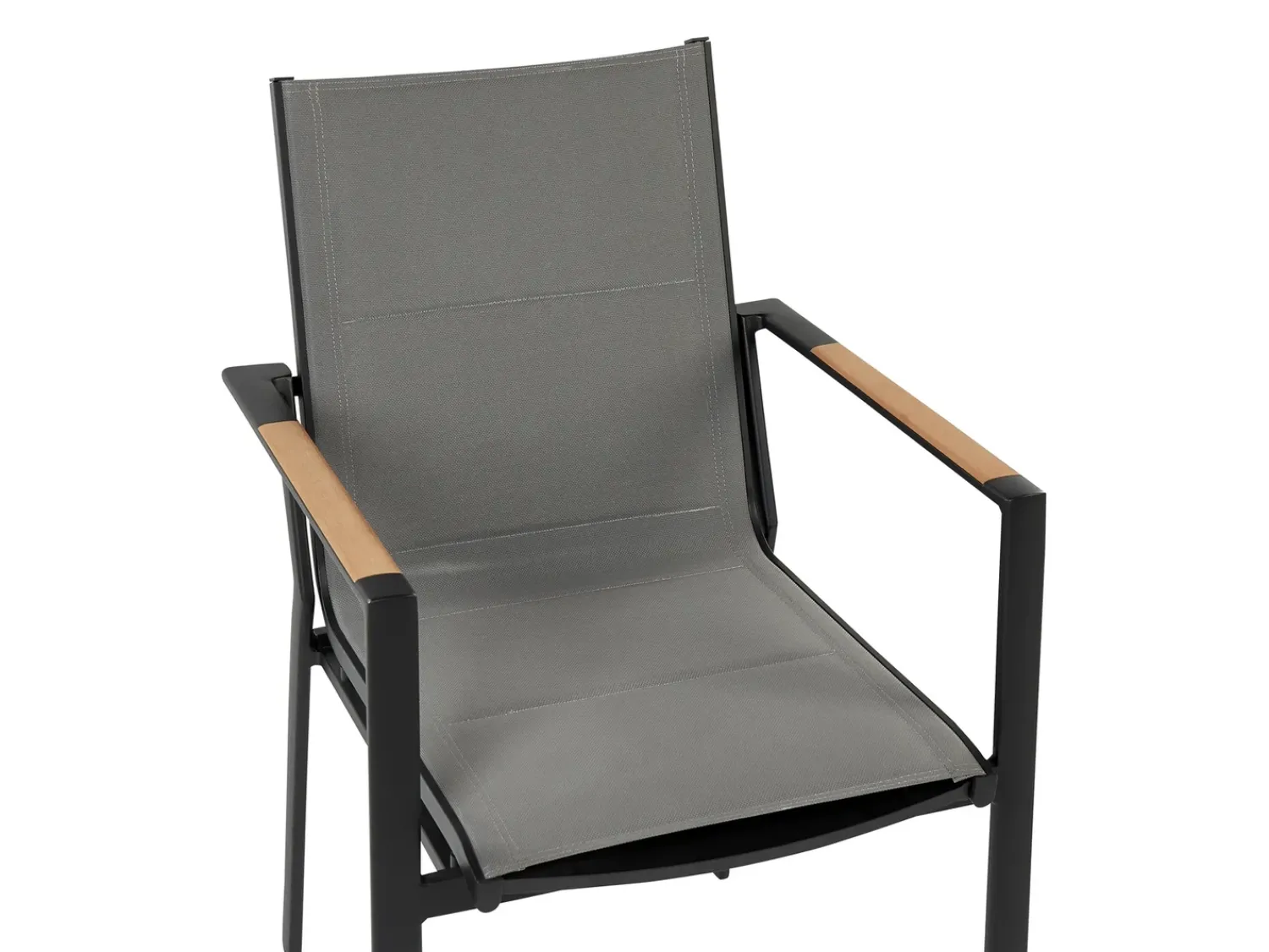 Best Beliani Set da pranzo da giardino 6 posti VALCANETTO/BUSSETO Metallo Nero Grigio Nero