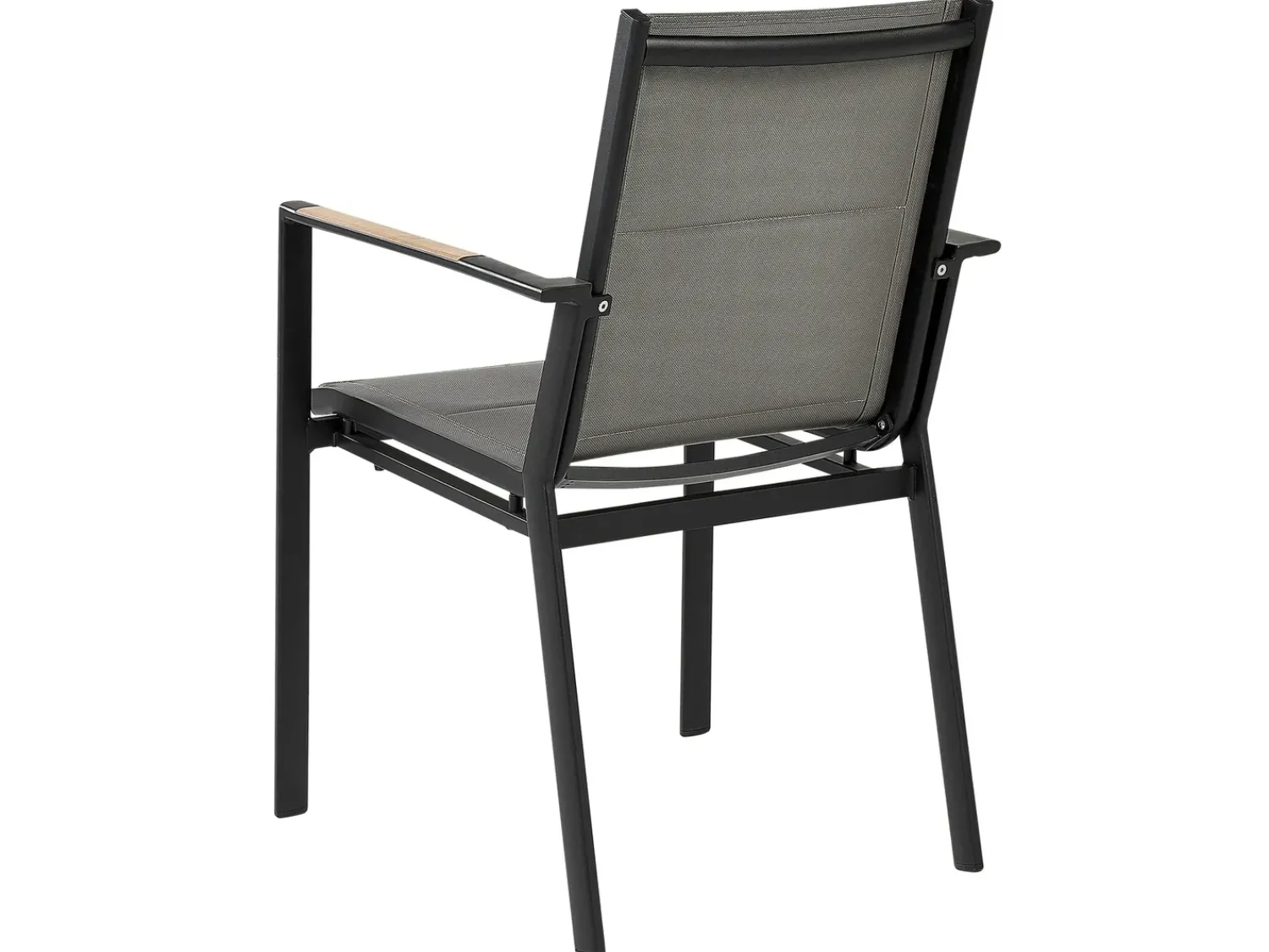 Best Beliani Set da pranzo da giardino 6 posti VALCANETTO/BUSSETO Metallo Nero Grigio Nero