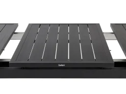 Best Beliani Set da pranzo da giardino 6 posti VALCANETTO/BUSSETO Metallo Nero Grigio Nero