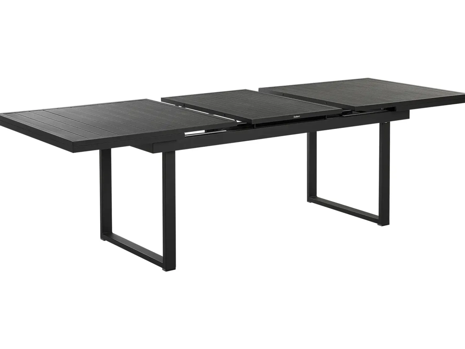 Best Beliani Set da pranzo da giardino 6 posti VALCANETTO/BUSSETO Metallo Nero Grigio Nero