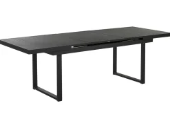 Best Beliani Set da pranzo da giardino 6 posti VALCANETTO/BUSSETO Metallo Nero Grigio Nero