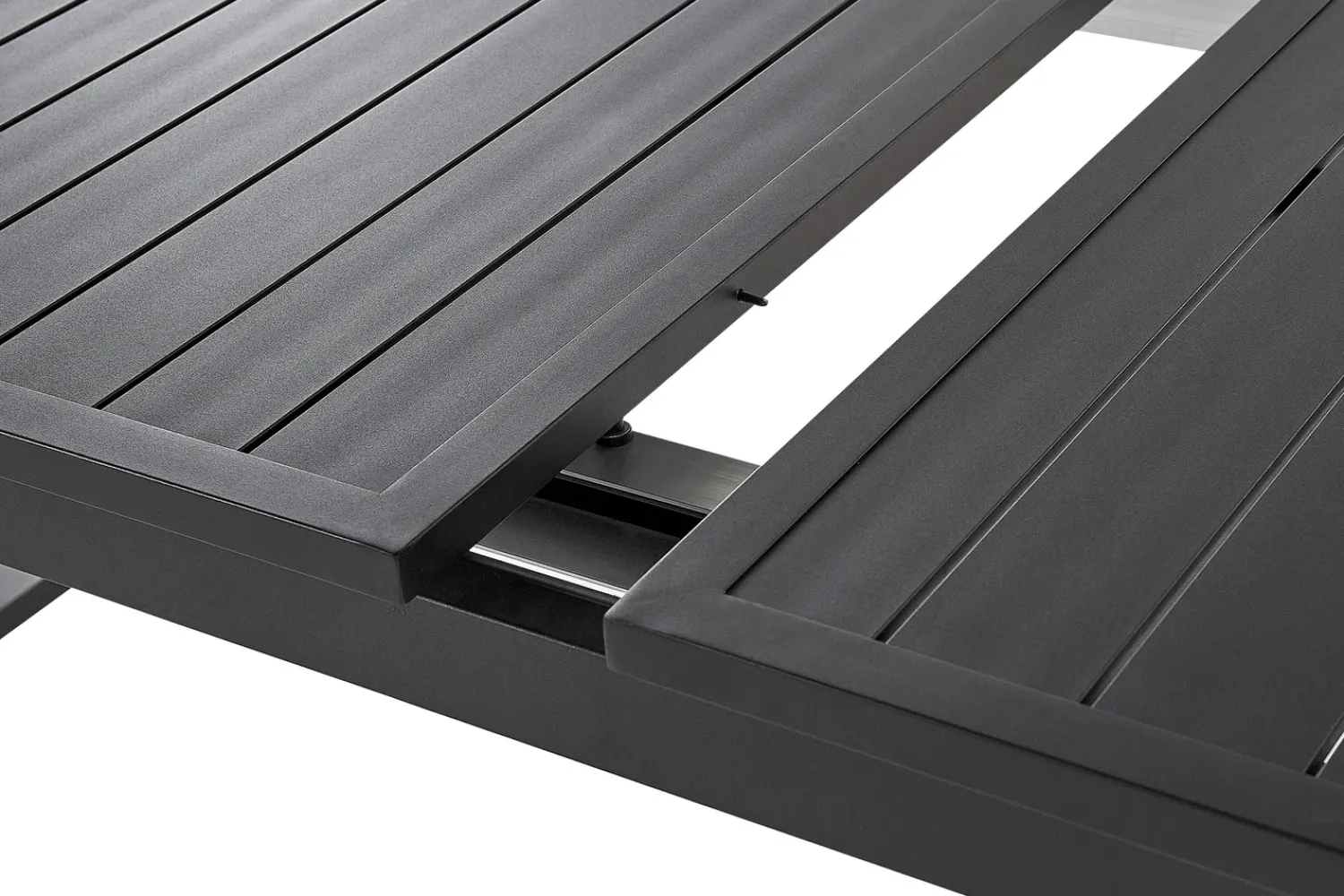 Best Beliani Set da pranzo da giardino 6 posti VALCANETTO/BUSSETO Metallo Nero Grigio Nero