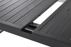 Discount Beliani Set da pranzo da giardino 8 posti VALCANETTO/TAVIANO con cuscini Metallo Nero Grigio Marrone Nero
