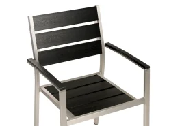 Clearance Beliani Set da pranzo da giardino 6 posti VERNIO Nero/Argento Argento Nero