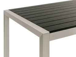 Clearance Beliani Set da pranzo da giardino 6 posti VERNIO Nero/Argento Argento Nero