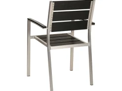 Clearance Beliani Set da pranzo da giardino 6 posti VERNIO Nero/Argento Argento Nero